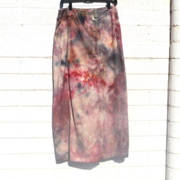 Tie Dyed Handmade Eddie Bauer Long Skirt Magenta - Picture 6 of 6